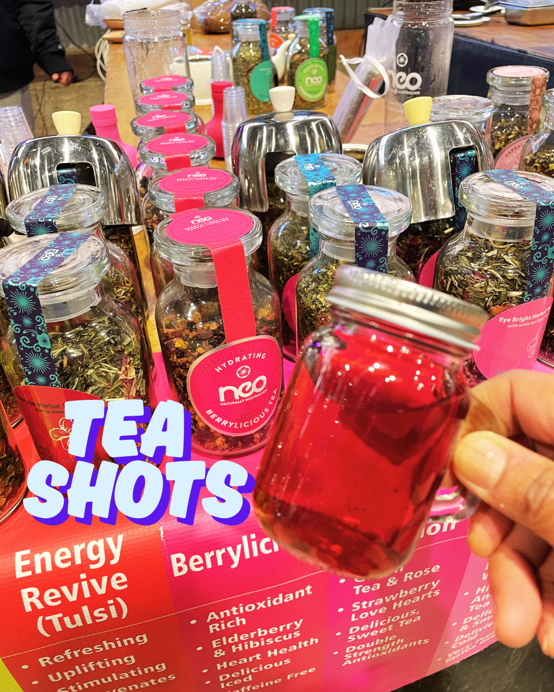 Tea Shot Glass Jars