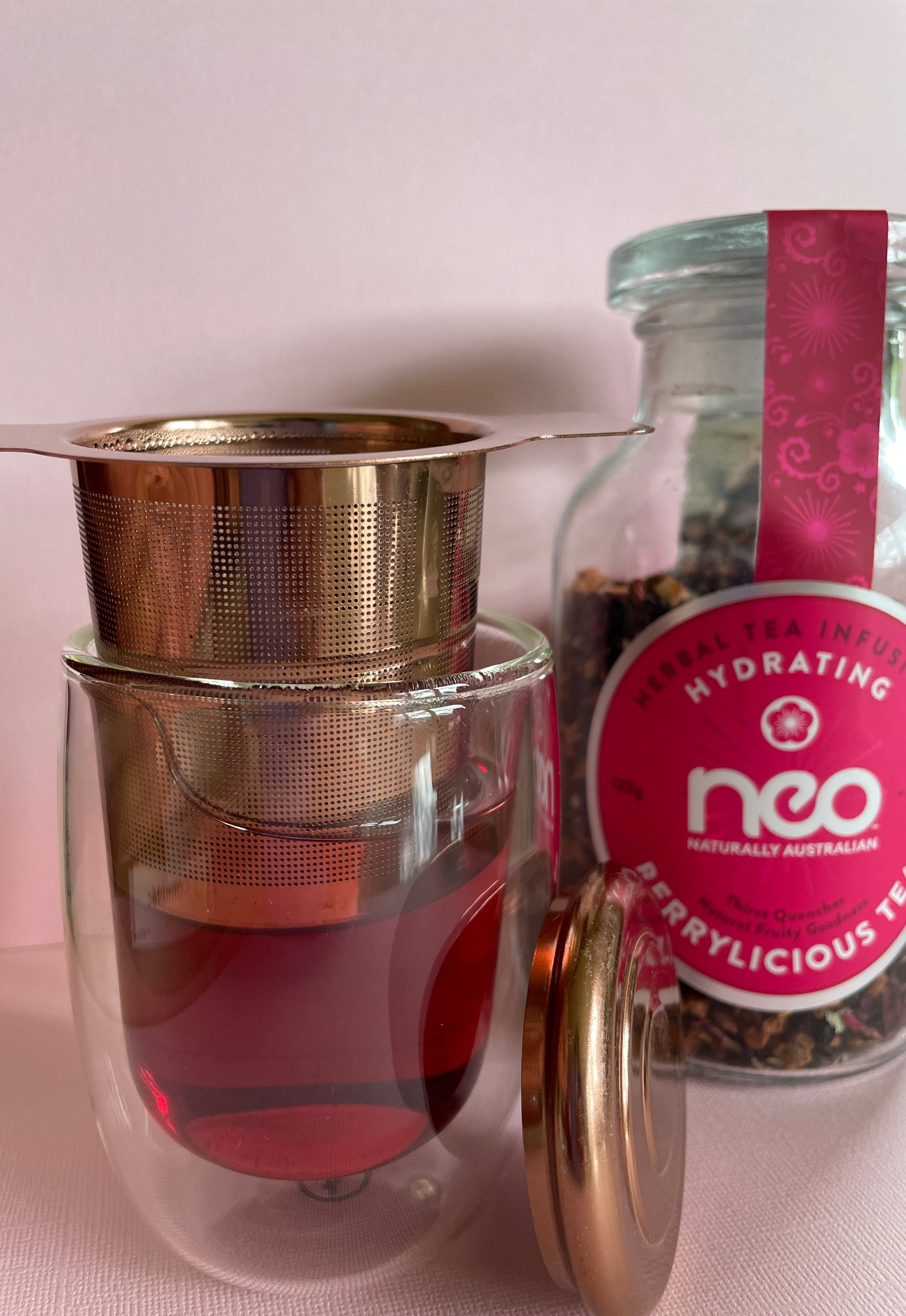 Rose Gold Tea Cup Infuser