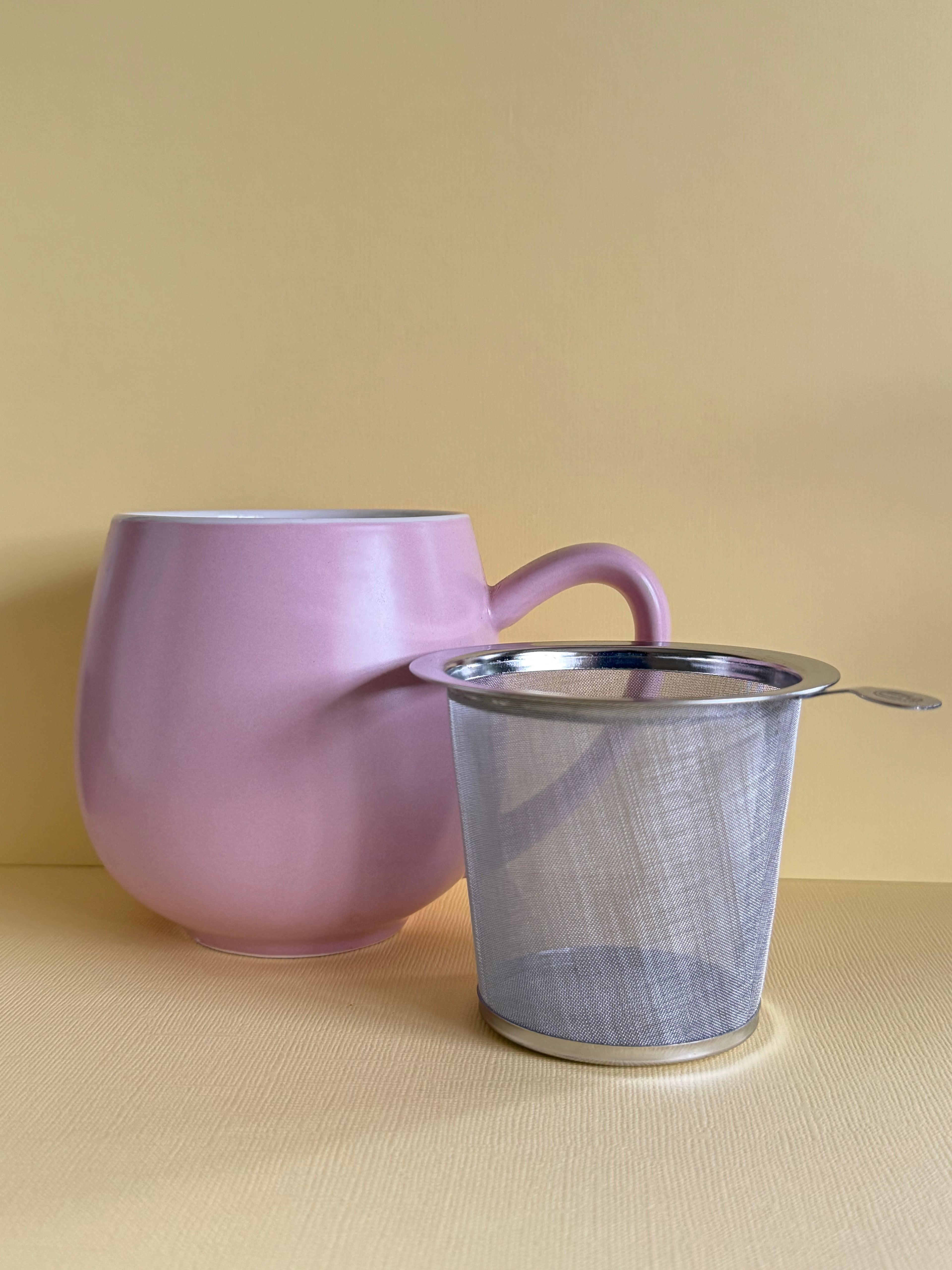 Pink Tea Cup with Infuser
