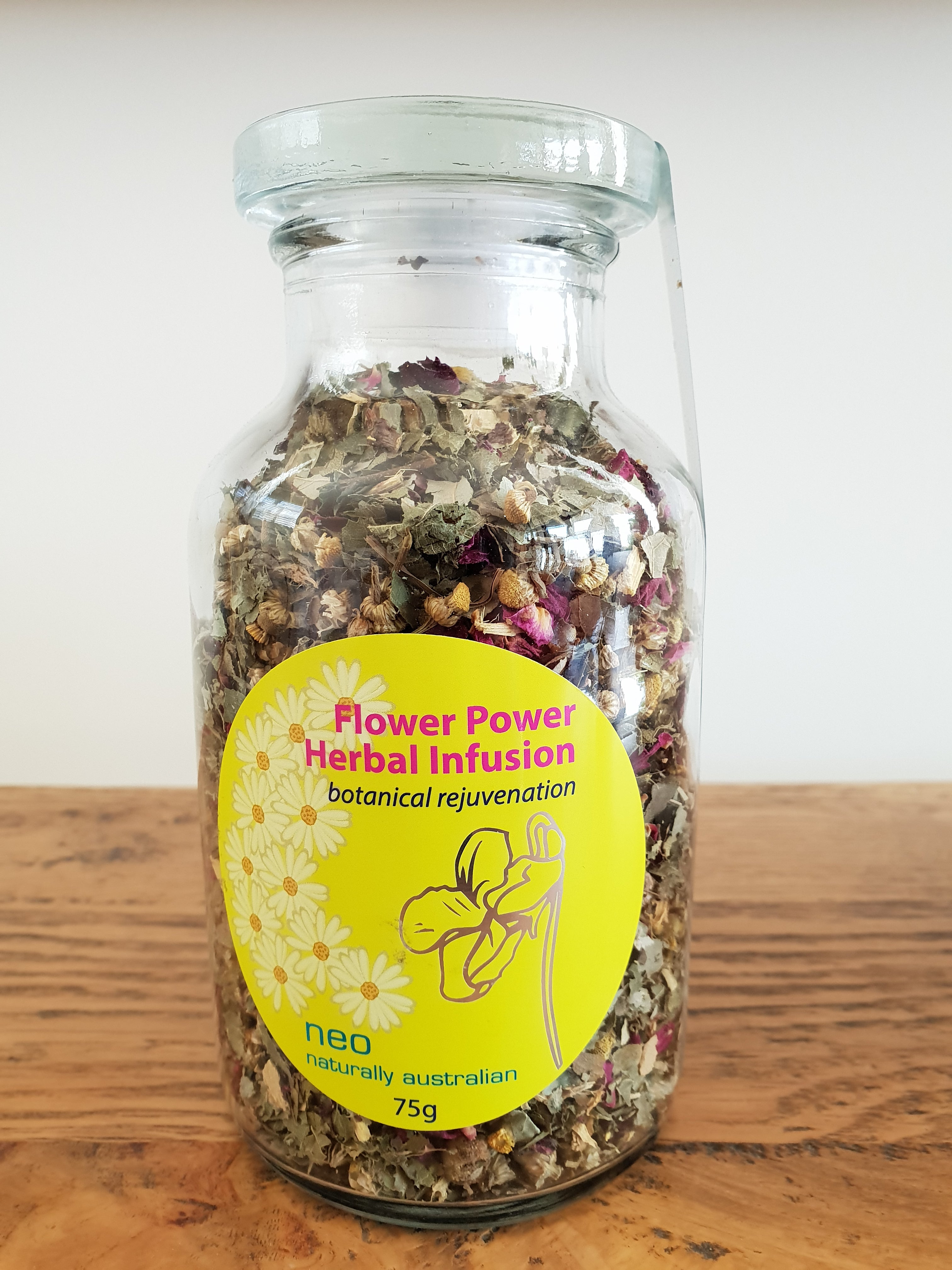 Flower Power Herbal Tea Infusion 75g Jar