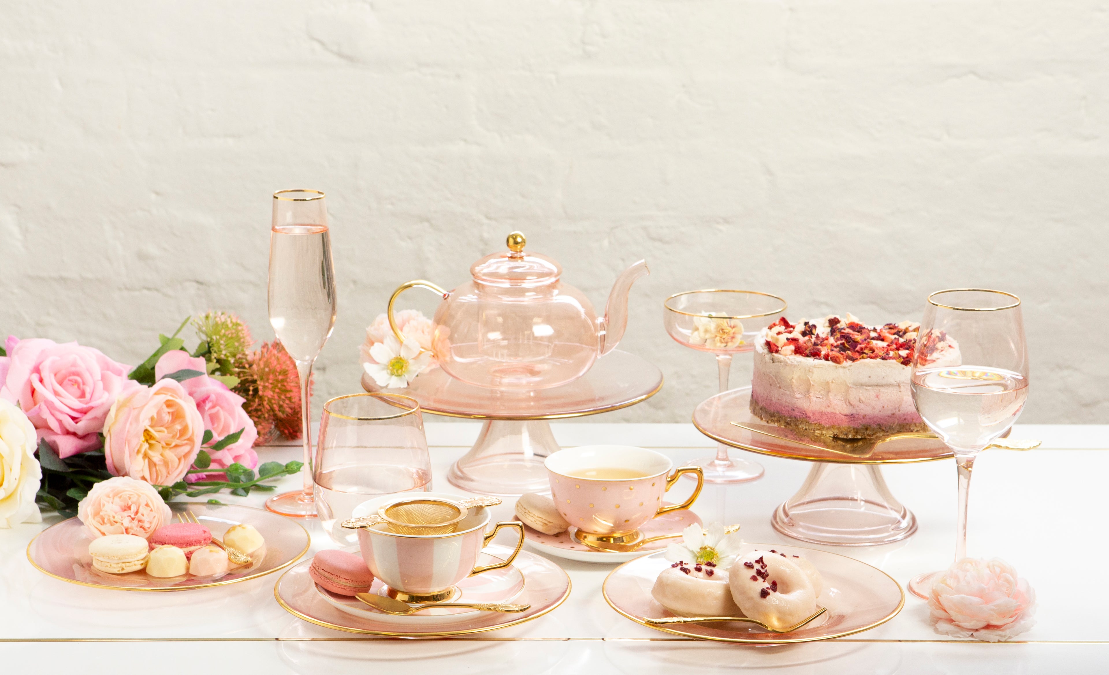 Rose Glass Teapot