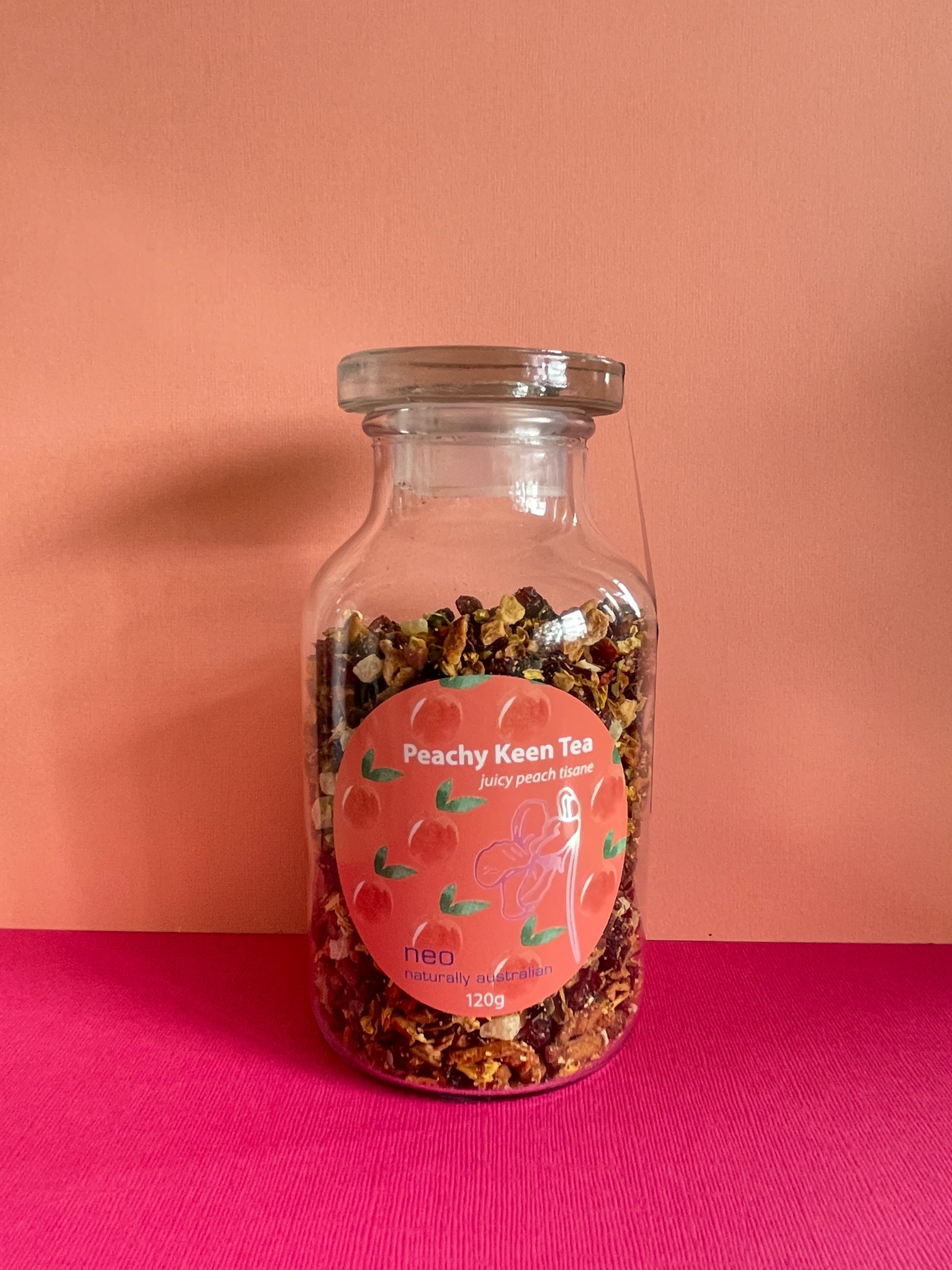 Peachy Keen Tea Jar 100g