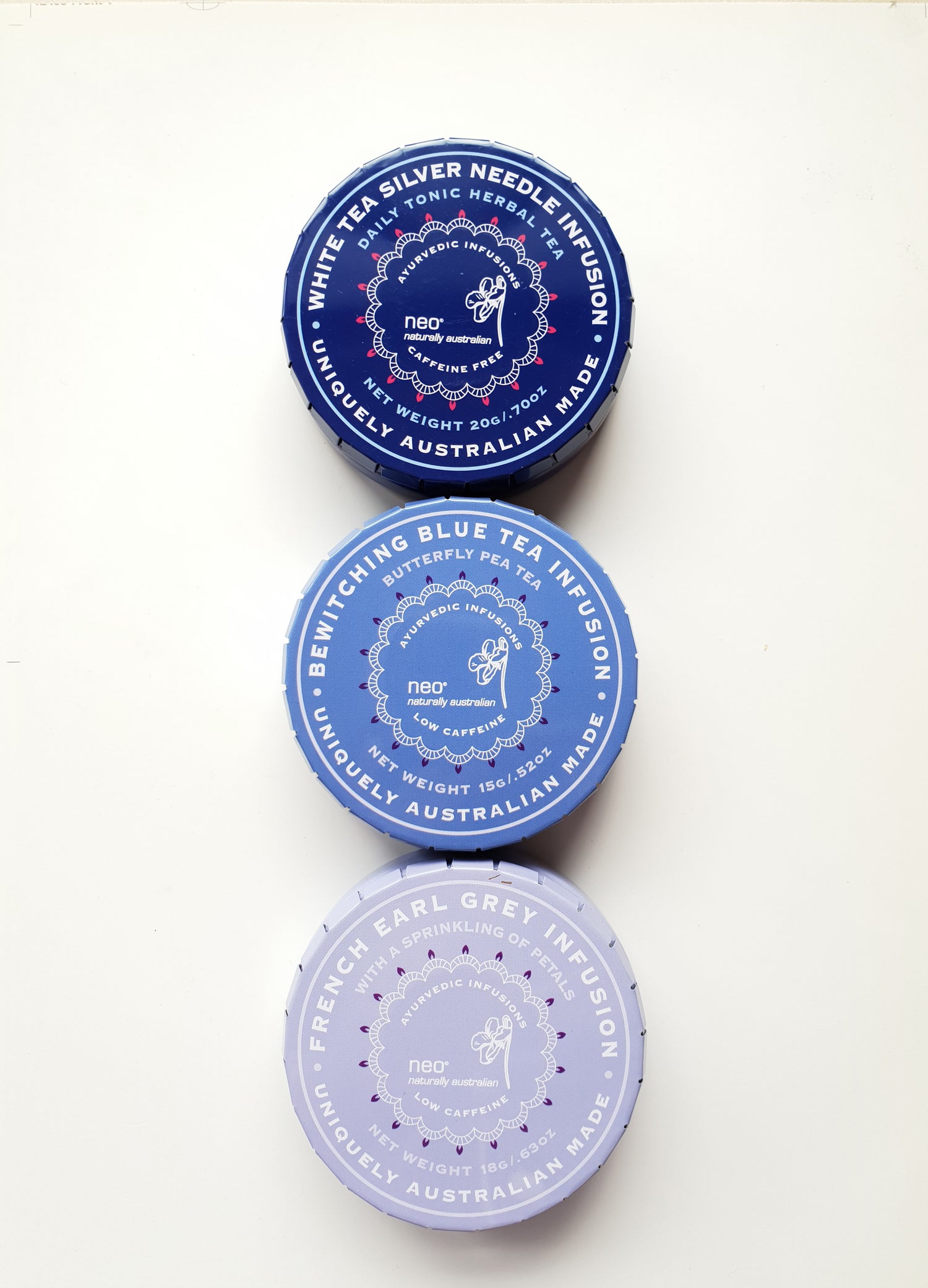 Blue Neo Tea Travel Tin Trio