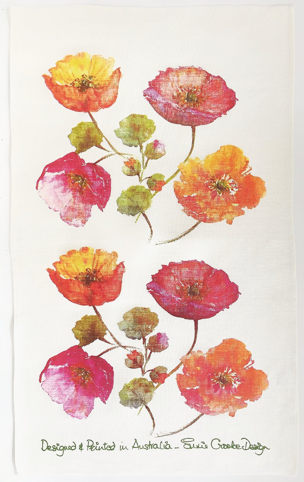 Susie Crooke Poppies Tea Towel