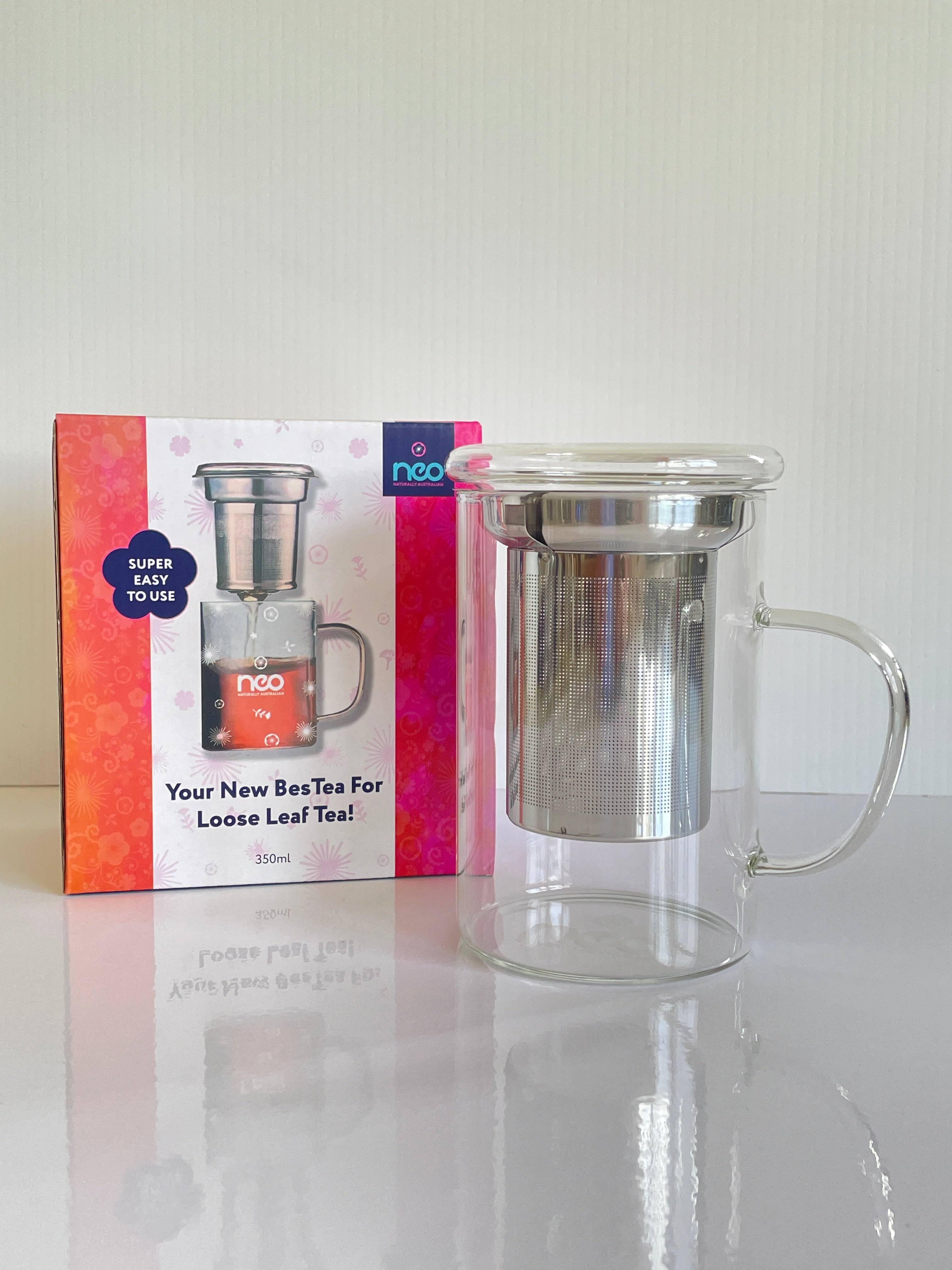 Nifty Glass Tea Infuser Mug With Lid