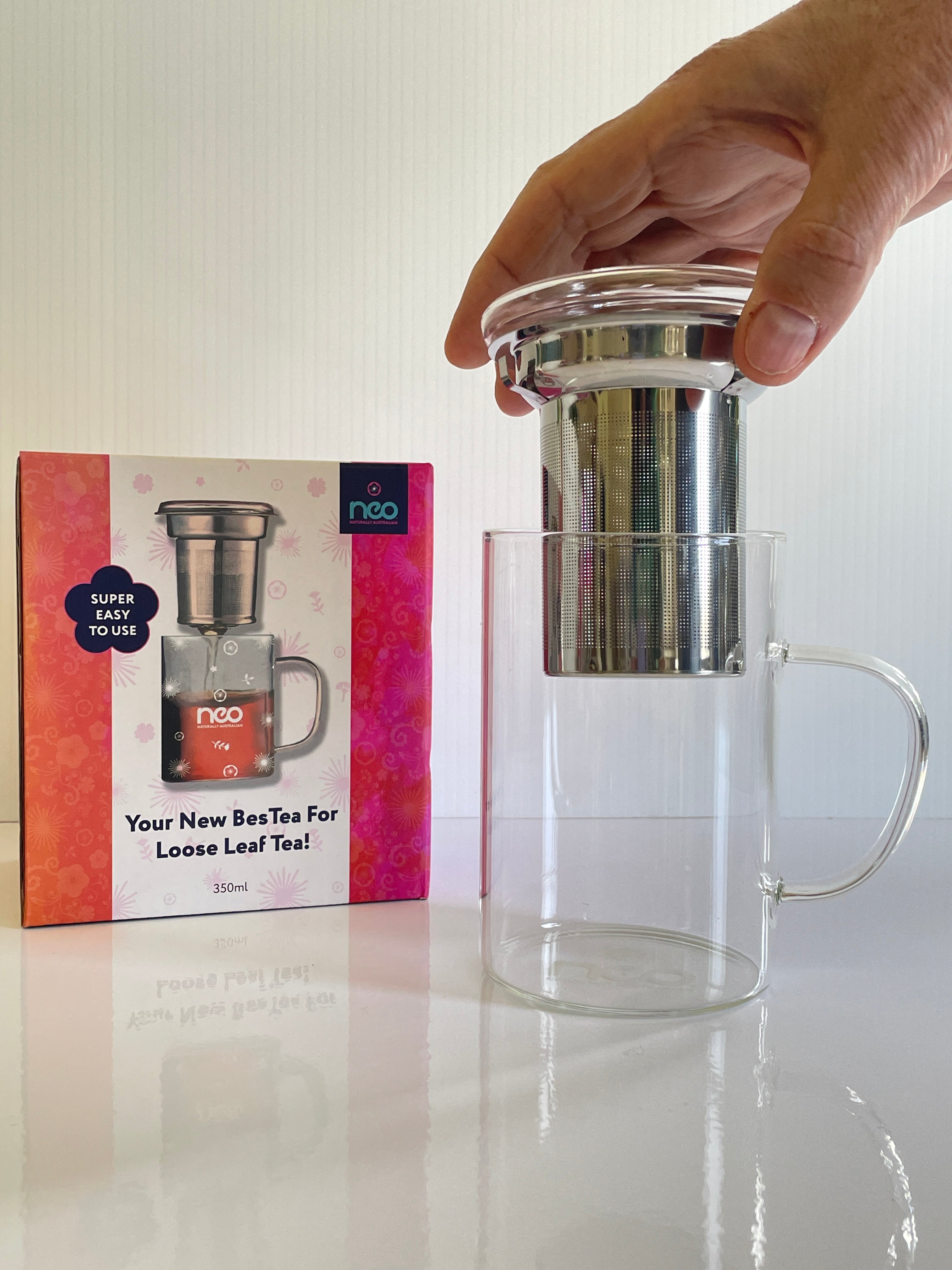Nifty Glass Tea Infuser Mug With Lid