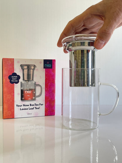 Nifty Glass Tea Infuser Mug With Lid