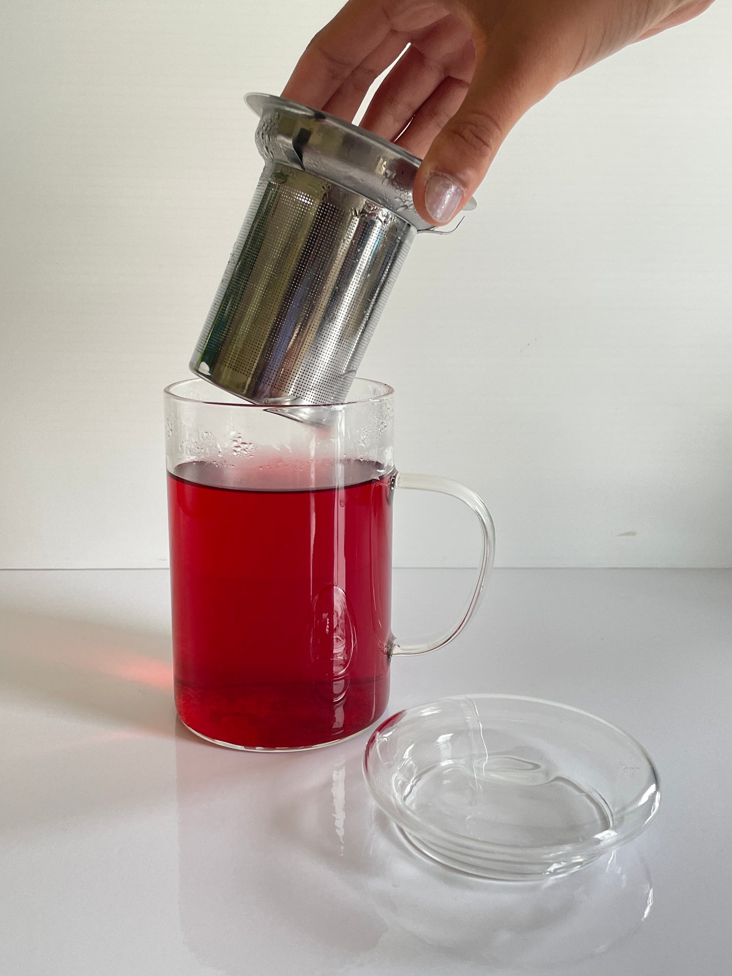 Nifty Glass Tea Infuser Mug With Lid