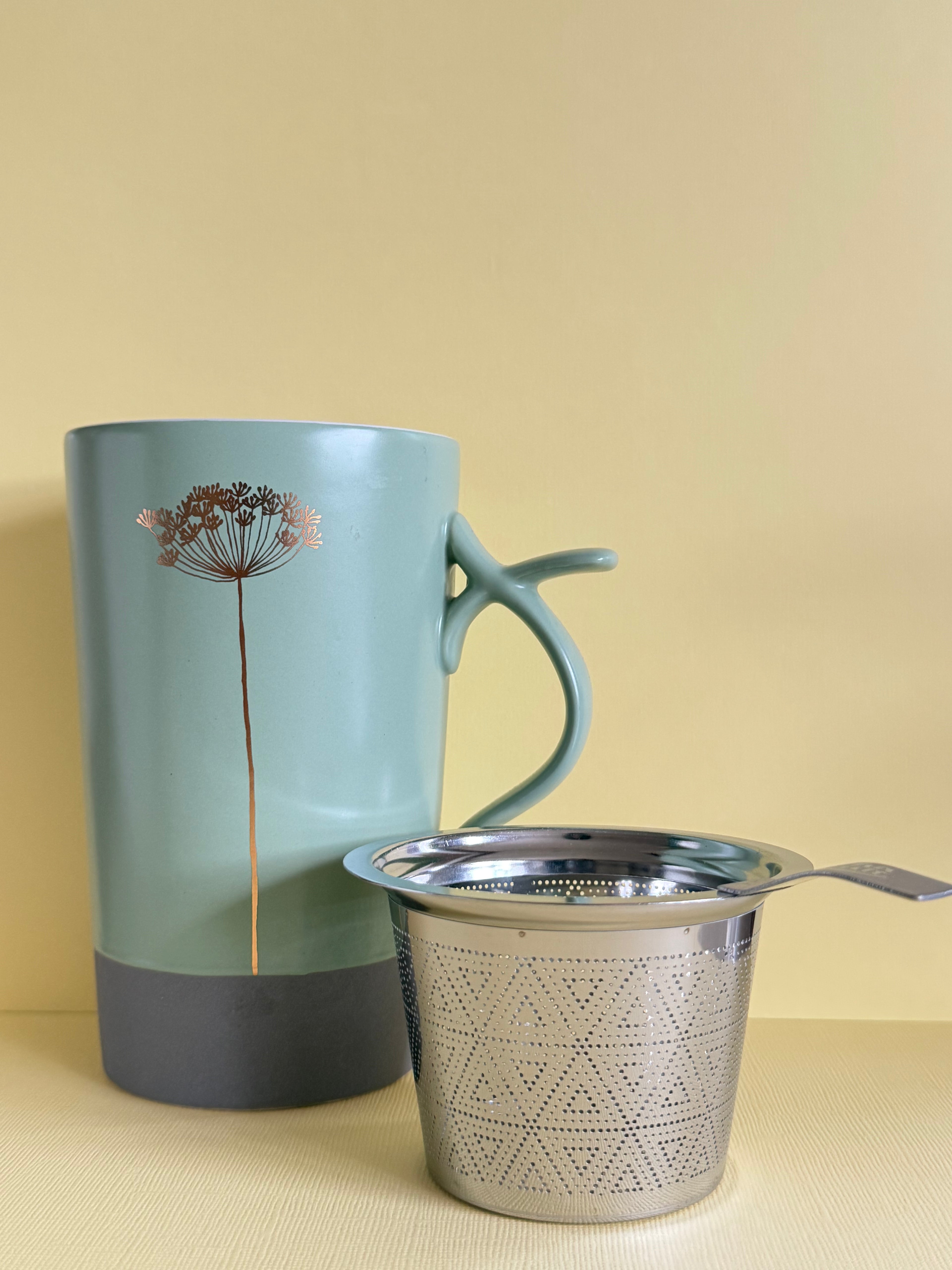 Tall Green Tea Mug with Infuser