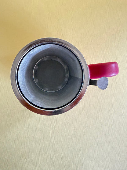Red Tea Cup with Infuser