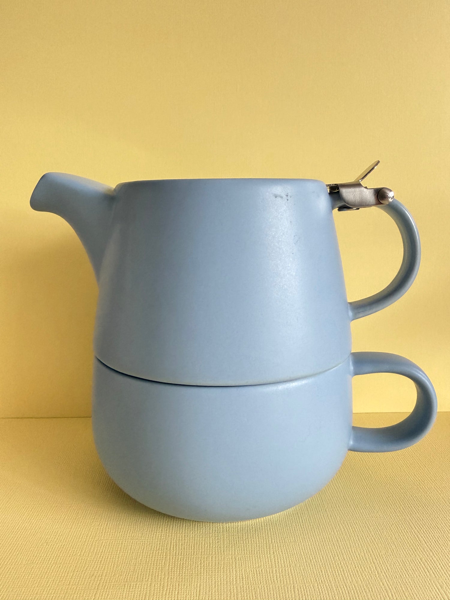 Blue Teapot &amp; Cup Duo