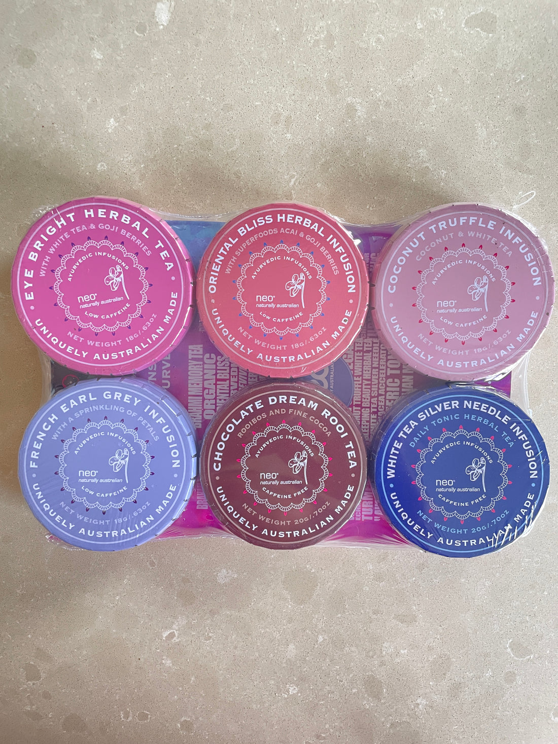 Ice Me Tea Set of 6 Loose Leaf Tea Tins