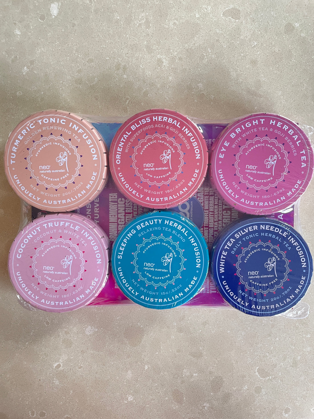 Energise Me Tea Set of 6 Loose Leaf Tea Tins