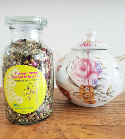Flower Power Herbal Tea Infusion 75g Jar