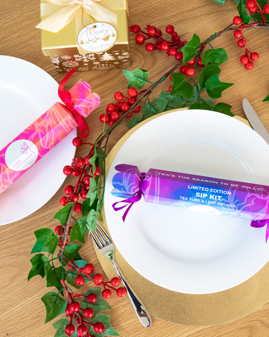 Tea Tube Christmas Cracker Bon Bon 6Pk