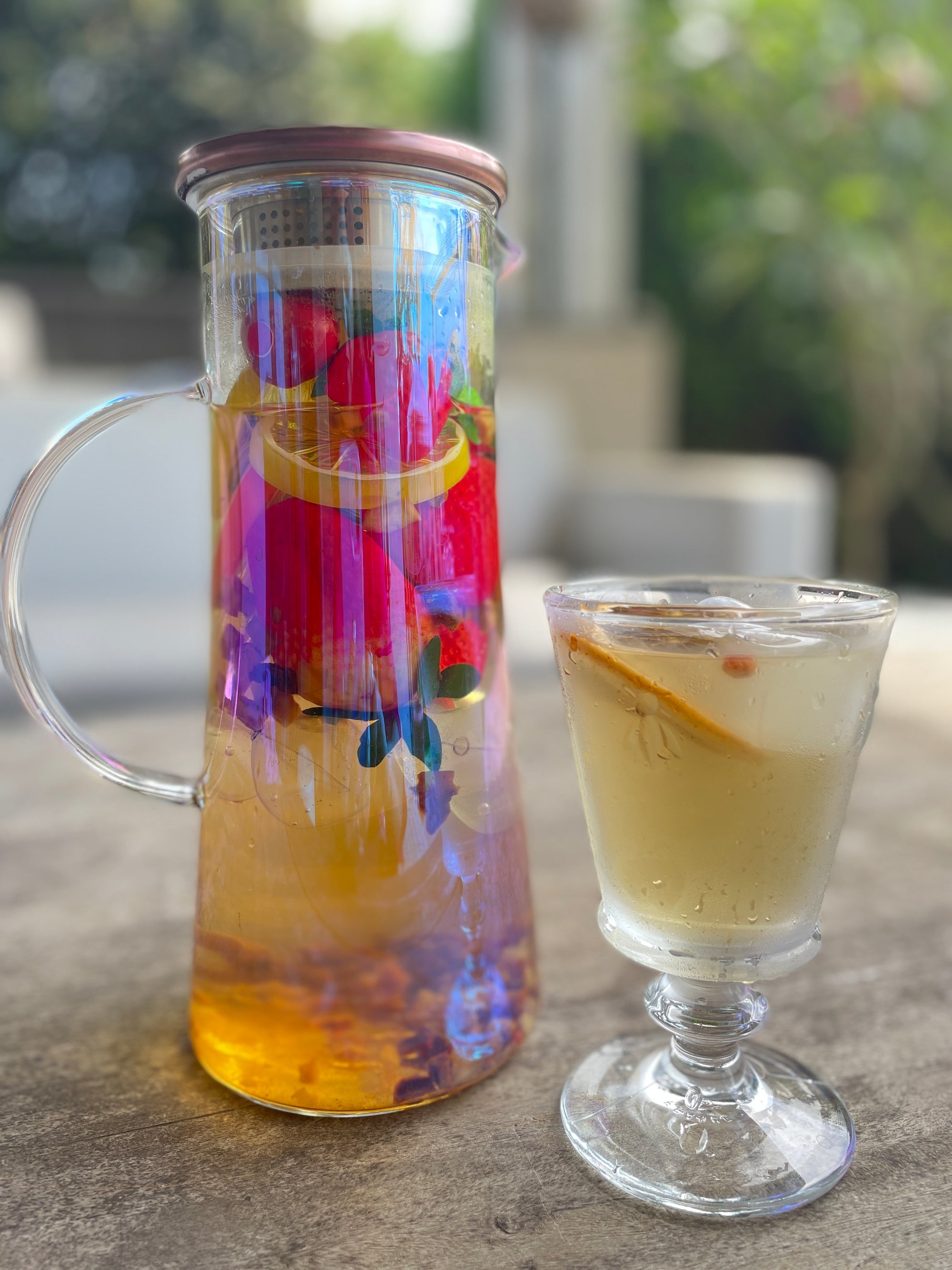 Iridescent Glass Iced Tea Carafe 1.5L