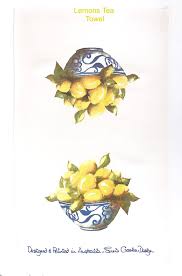 Susie Crooke Gum Lemons Tea Towel